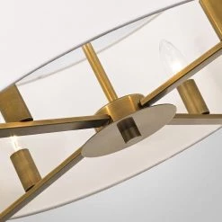 Manhattan 4-Light Aged Brass Chandelier with Cream Colored Drum Shade by Home Decorators Collection -Outlet Home Decorators Collection Store aged brass home decorators collection chandeliers hd 1537 i 44 1000