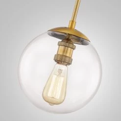 9 in.1-Light Aged Brass Globe Pendant with Vintage Bulb Included by Home Decorators Collection -Outlet Home Decorators Collection Store aged brass home decorators collection chandeliers hd 1611agb 1f 1000