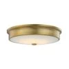 Versailles 15 in. Aged Brass LED Flush Mount Ceiling Light with White Glass Shade by Home Decorators Collection -Outlet Home Decorators Collection Store aged brass home decorators collection flush mount lights hd 1560 i 64 1000