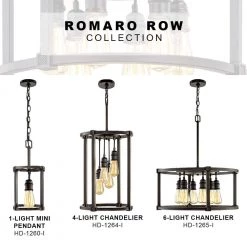 Romaro Row 6-Light Aged Bronze Dinette Chandelier by Home Decorators Collection -Outlet Home Decorators Collection Store aged bronze home decorators collection chandeliers hd 1265 i a0 1000