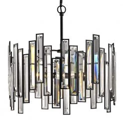 Madison 3-Light Aged Bronze Chandelier with Crystal Prisms by Home Decorators Collection