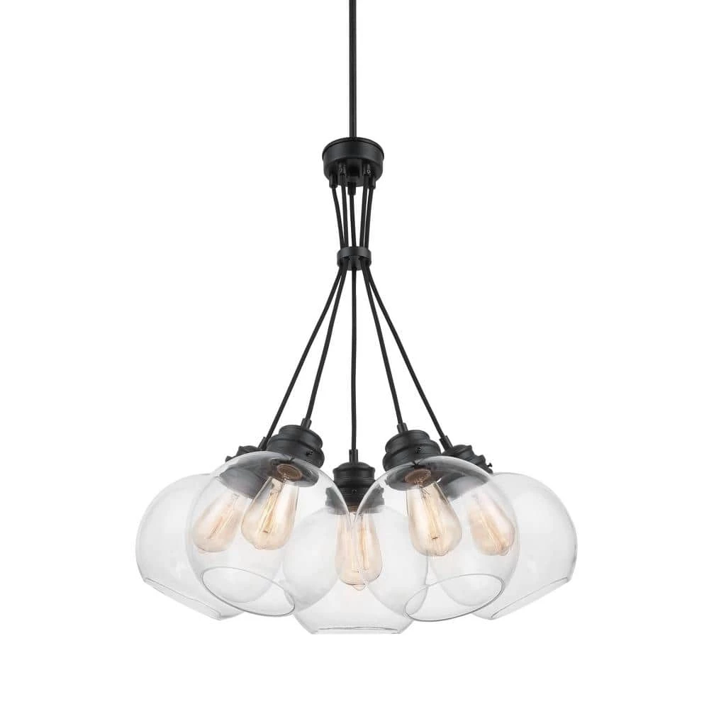 Kent 5-Light Aged Bronze Chandelier with Clear Glass Globes by Home Decorators Collection 9 Kent 5-Light Aged Bronze Chandelier with Clear Glass Globes by Home Decorators Collection - Image 7