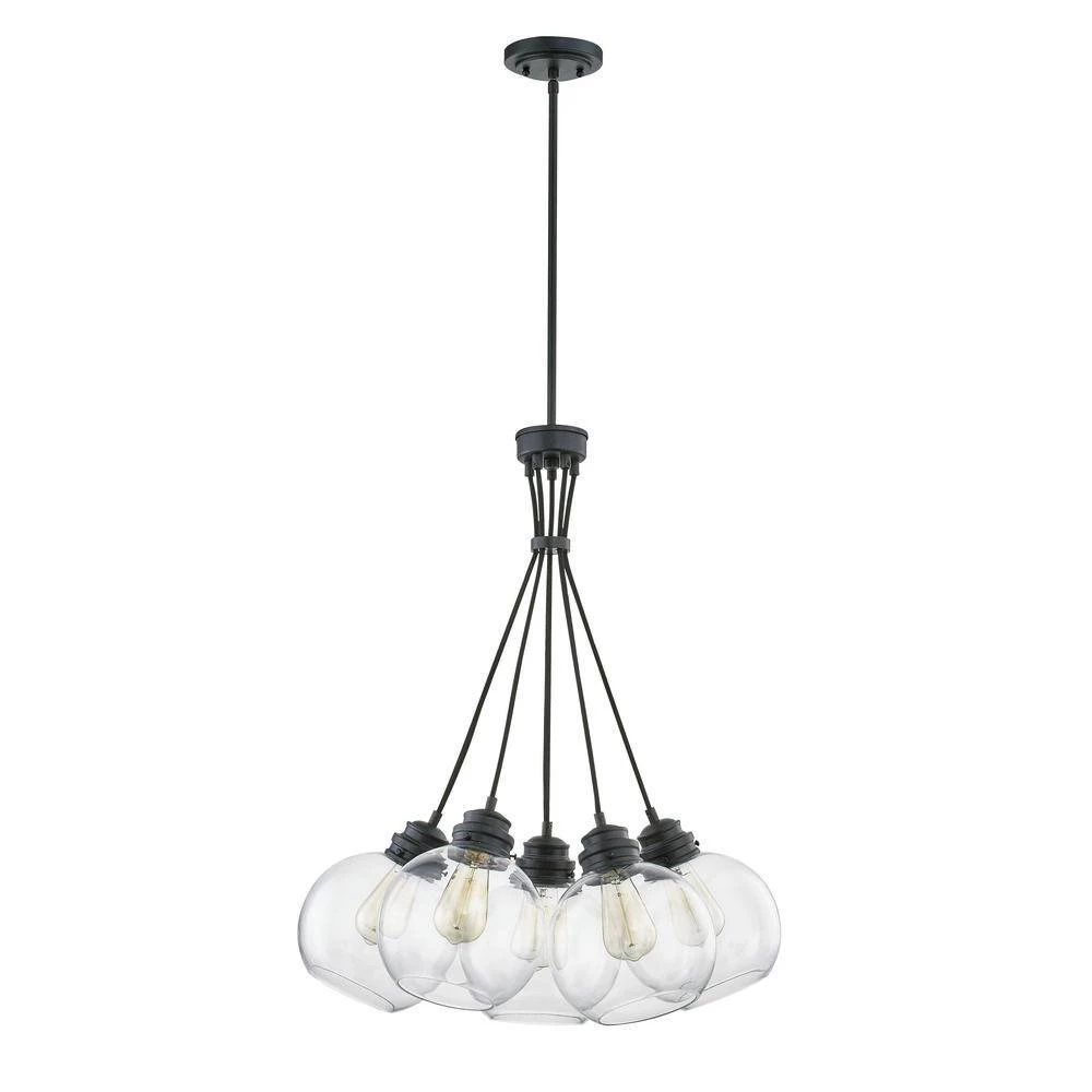 Kent 5-Light Aged Bronze Chandelier with Clear Glass Globes by Home Decorators Collection 8 Kent 5-Light Aged Bronze Chandelier with Clear Glass Globes by Home Decorators Collection - Image 6