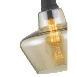 1-Light Aged Bronze Pendant with Amber Plated Glass Shade and Vintage Bulb by Home Decorators Collection -Outlet Home Decorators Collection Store aged bronze home decorators collection pendant lights hd 1326 i 4f 1000