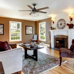 Casun 52 in. LED Indoor Aged Iron Ceiling Fan with Remote Control and Light Kit by Home Decorators Collection -Outlet Home Decorators Collection Store aged iron home decorators collection ceiling fans with lights 11252aiwncn c3 1000