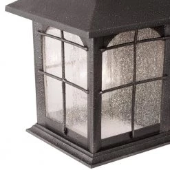 Brimfield 14.2 in. Aged Iron 1 Light Outdoor Wall Lantern with Clear Seedy Glass Shade and 220 Motion Sensing by Home Decorators Collection -Outlet Home Decorators Collection Store aged iron home decorators collection outdoor sconces hb7251ma 292 66 1000