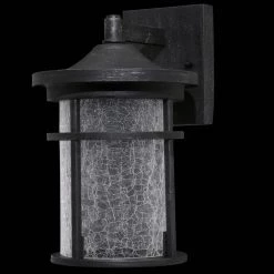 Westbury Collection Aged Iron Outdoor LED Wall Lantern Sconce with Crackle Glass by Home Decorators Collection -Outlet Home Decorators Collection Store aged iron home decorators collection outdoor sconces led kb 08304 40 1000