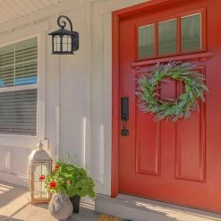 Brimfield 12.75 in. Aged Iron LED Outdoor Wall Lantern with Clear Seedy Glass Shade by Home Decorators Collection -Outlet Home Decorators Collection Store aged iron home decorators collection outdoor sconces y37029aled 292 d4 1000