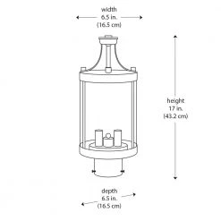 Glastonbury Caged 2-Light Aged Iron Outdoor Post Mount Lantern by Home Decorators Collection -Outlet Home Decorators Collection Store aged iron home decorators collection post light sets 302361095 40 1000