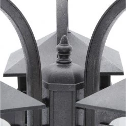 Brimfield 88.5 in. Aged Iron 3-Head, 3-Light Outdoor Post Lamp with Clear Seedy Glass Shade by Home Decorators Collection -Outlet Home Decorators Collection Store aged iron home decorators collection post light sets hb7019a 292 66 1000