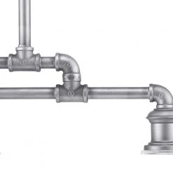 Foxcroft 3-Light Antique Nickel Island Chandelier with Clear Prismatic Glass Shades by Home Decorators Collection -Outlet Home Decorators Collection Store antique nickel home decorators collection chandeliers 8008hdcan 44 1000