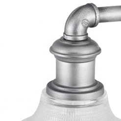 Foxcroft 5 in. Antique Nickel Sconce with Clear Prismatic Glass Shade by Home Decorators Collection -Outlet Home Decorators Collection Store antique nickel home decorators collection vanity lighting 8009hdcan 1d 1000