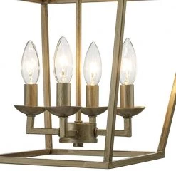 Weyburn 16.5 in. 4-Light Antique Silver Leaf Lantern Farmhouse Semi-Flush Mount Ceiling Light Fixture by Home Decorators Collection -Outlet Home Decorators Collection Store antique silver leaf home decorators collection flush mount lights c5596 asl 4f 1000