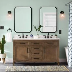 Evelyn 6 in. 1-Light Bronze Modern Industrial Wall Mount Sconce Light with Clear Glass Shade by Home Decorators Collection -Outlet Home Decorators Collection Store artisan bronze home decorators collection vanity lighting hb15018 313 1f 1000