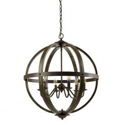 Keowee 24-1/4 in. 6-Light Artisan Iron Farmhouse Orb Chandelier with Coastal Antique White Wood Accents by Home Decorators Collection 15 Keowee 24-1/4 in. 6-Light Artisan Iron Farmhouse Orb Chandelier with Coastal Antique White Wood Accents by Home Decorators Collection -Outlet Home Decorators Collection Store artisan iron elm wood home decorators collection chandeliers 1004hdcaidi fa 1000