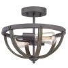 Keowee 13 in. 2-Light Artisan Iron Semi-Flush Mount with Distressed Elm Wood Accents by Home Decorators Collection -Outlet Home Decorators Collection Store artisan iron home decorators collection flush mount lights 1002hdcaidi 64 1000