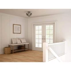 Keowee 13 in. 2-Light Artisan Iron Semi-Flush Mount with Distressed Elm Wood Accents by Home Decorators Collection -Outlet Home Decorators Collection Store artisan iron home decorators collection flush mount lights 1002hdcaidi c3 1000