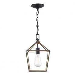 Weyburn 1-Light Caged Black and Faux Wood Farmhouse Hanging Mini Kitchen Pendant Light by Home Decorators Collection -Outlet Home Decorators Collection Store black and faux wood home decorators collection pendant lights 16201 fw bk 77 1000