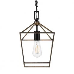 Weyburn 1-Light Caged Black and Faux Wood Farmhouse Hanging Mini Kitchen Pendant Light by Home Decorators Collection -Outlet Home Decorators Collection Store black and faux wood home decorators collection pendant lights 16201 fw bk fa 1000