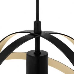 Orbit 1-Light Black and Gold Globe Mini Pendant Hanging Light, Kitchen Pendant Lighting by Home Decorators Collection -Outlet Home Decorators Collection Store black and gold home decorators collection pendant lights hdp12107blgld a0 1000