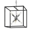 Halley 16 in. 6-Light Matte Black Pendant with Polished Chrome Cluster by Home Decorators Collection -Outlet Home Decorators Collection Store black and polished chrome home decorators collection chandeliers hd 1691 i 64 1000