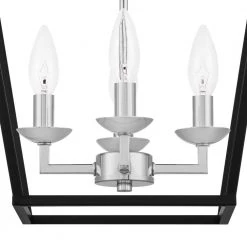 Weyburn 16.5 in. 4-Light Black and Polished Chrome Lantern Farmhouse Semi-Flush Mount Kitchen Ceiling Light Fixture by Home Decorators Collection 15 Weyburn 16.5 in. 4-Light Black and Polished Chrome Lantern Farmhouse Semi-Flush Mount Kitchen Ceiling Light Fixture by Home Decorators Collection -Outlet Home Decorators Collection Store black and polished chrome home decorators collection flush mount lights c5596 bk cr 40 1000