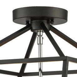 Weyburn 16.5 in. 4-Light Black and Polished Chrome Lantern Farmhouse Semi-Flush Mount Kitchen Ceiling Light Fixture by Home Decorators Collection 22 Weyburn 16.5 in. 4-Light Black and Polished Chrome Lantern Farmhouse Semi-Flush Mount Kitchen Ceiling Light Fixture by Home Decorators Collection -Outlet Home Decorators Collection Store black and polished chrome home decorators collection flush mount lights c5596 bk cr 44 1000