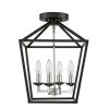Weyburn 16.5 in. 4-Light Black and Polished Chrome Lantern Farmhouse Semi-Flush Mount Kitchen Ceiling Light Fixture by Home Decorators Collection -Outlet Home Decorators Collection Store black and polished chrome home decorators collection flush mount lights c5596 bk cr 64 1000