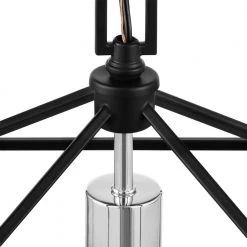 Weyburn 1-Light Caged Black and Polished Chrome Farmhouse Hanging Mini Kitchen Pendant Light by Home Decorators Collection -Outlet Home Decorators Collection Store black and polished chrome home decorators collection pendant lights 16201 bk cr a0 1000