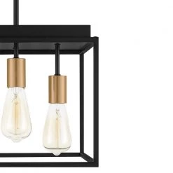 Rollins 2 in 1 Black Semi-Flush Mount/Pendant Convertible by Home Decorators Collection -Outlet Home Decorators Collection Store black brass home decorators collection flush mount lights 35268 hbob 40 1000