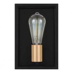 Rollins 1-Light Black Wall Sconce by Home Decorators Collection -Outlet Home Decorators Collection Store black brass home decorators collection wall sconces 42680 hbob 40 1000