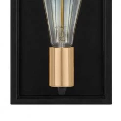 Rollins 1-Light Black Wall Sconce by Home Decorators Collection -Outlet Home Decorators Collection Store black brass home decorators collection wall sconces 42680 hbob 66 1000