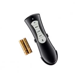 Windara 22 in. LED Indoor/Covered Outdoor Black Ceiling Fan with Light Kit and Remote Control by Home Decorators Collection -Outlet Home Decorators Collection Store black home decorators collection ceiling fans with lights sfl 550l3 4f 1000