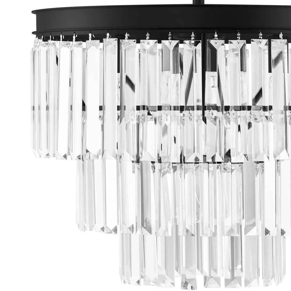 North Falls 5-Light Black Crystals Pendant by Home Decorators Collection 5 North Falls 5-Light Black Crystals Pendant by Home Decorators Collection - Image 3