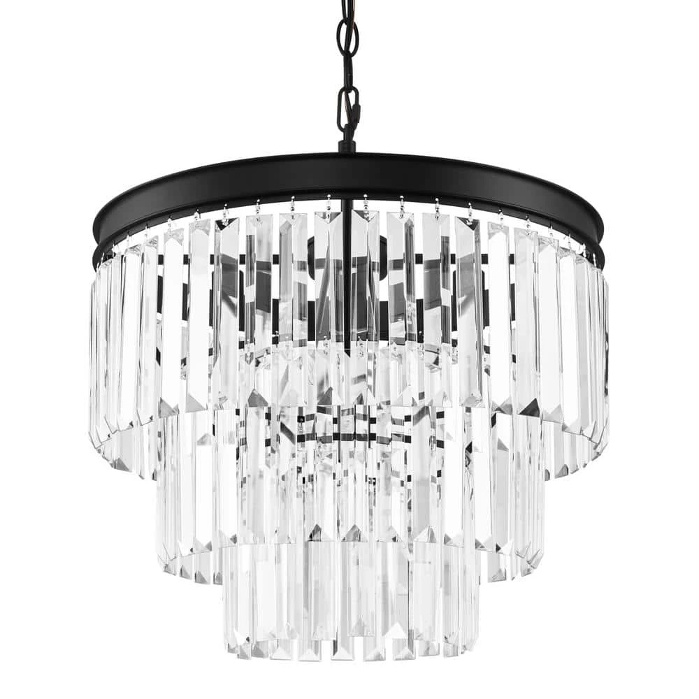 North Falls 5-Light Black Crystals Pendant by Home Decorators Collection 3 North Falls 5-Light Black Crystals Pendant by Home Decorators Collection