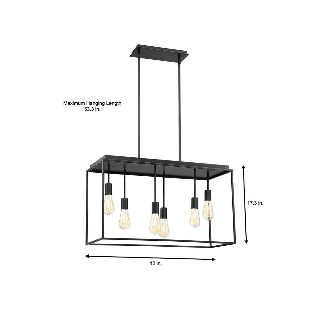 Rollins 6-Light Black Pendant by Home Decorators Collection 5 Rollins 6-Light Black Pendant by Home Decorators Collection - Image 3