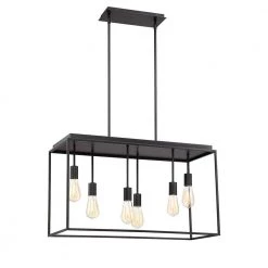 Rollins 6-Light Black Pendant by Home Decorators Collection