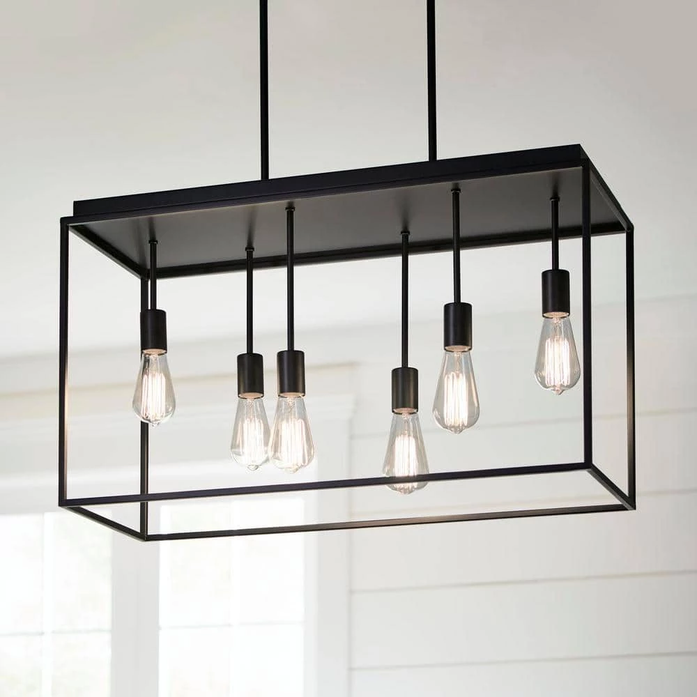 Rollins 6-Light Black Pendant by Home Decorators Collection 4 Rollins 6-Light Black Pendant by Home Decorators Collection - Image 2