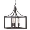 Boswell Quarter 14 in. 3-Light Distressed Black Farmhouse Square Pendant Light by Home Decorators Collection -Outlet Home Decorators Collection Store black home decorators collection chandeliers 7948hdcdbdi 64 1000