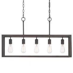 Boswell Quarter 34 in. 5-Light Distressed Black Farmhouse Linear Chandelier for Dining and Kitchen Islands by Home Decorators Collection -Outlet Home Decorators Collection Store black home decorators collection chandeliers 7965hdcdbdi 76 1000