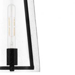 Desmond 8 in. 1-Light Modern Black Hanging Pendant Light with Smoke Seeded Glass Shade by Home Decorators Collection -Outlet Home Decorators Collection Store black home decorators collection chandeliers hb3658 05 40 1000