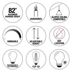 Orbit 1-Light Black Mini Pendant with Black Metal Strap Design and Bulb Included by Home Decorators Collection -Outlet Home Decorators Collection Store black home decorators collection chandeliers hdp12107orb 40 1000