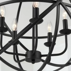 Sarolta Sands 5-Light Black Orb Chandelier for Dining Room by Home Decorators Collection -Outlet Home Decorators Collection Store black home decorators collection chandeliers kb 55607 1d 1000