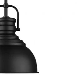 Shelston 10 in. 1-Light Black Hanging Kitchen Pendant Light with Metal Shade by Home Decorators Collection -Outlet Home Decorators Collection Store black home decorators collection chandeliers rs20190724110bk 40 1000