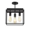 Rollins 13 in. 4-Light Black Semi Flush Mount Light by Home Decorators Collection 2 Rollins 13 in. 4-Light Black Semi Flush Mount Light by Home Decorators Collection -Outlet Home Decorators Collection Store black home decorators collection flush mount lights 35268 hb 64 1000
