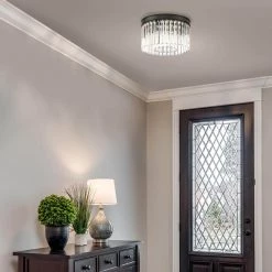 North Falls 13 in. 3-Light Black Flush Mount Light with Crystals by Home Decorators Collection 14 North Falls 13 in. 3-Light Black Flush Mount Light with Crystals by Home Decorators Collection -Outlet Home Decorators Collection Store black home decorators collection flush mount lights 37462 hbo 1f 1000