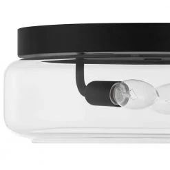 13 in. 2-Light Black Flush Mount Light by Home Decorators Collection 11 13 in. 2-Light Black Flush Mount Light by Home Decorators Collection -Outlet Home Decorators Collection Store black home decorators collection flush mount lights 39086 hbb a0 1000