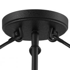 Crestlane 16.5 in. 4-Light Black Semi-Flush Mount Kitchen Ceiling Light Fixture with Clear Glass by Home Decorators Collection -Outlet Home Decorators Collection Store black home decorators collection flush mount lights c6189 1d 1000