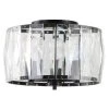 Wesbourne 3-Light Black Flush Mount with Clear Glass Crystal Shade by Home Decorators Collection -Outlet Home Decorators Collection Store black home decorators collection flush mount lights ds18092 64 1000