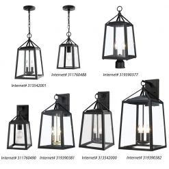 Blakeley Transitional 1-Light Black Outdoor Hanging Pendant with Beveled Glass by Home Decorators Collection -Outlet Home Decorators Collection Store black home decorators collection outdoor pendant lights 1 39905 a0 1000